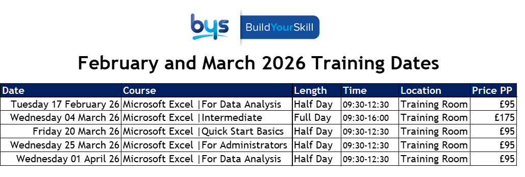 Feb Mar 26 Training Dates