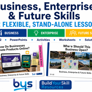 Business, Enterprise & Future Skills 32 stand-alone lesson resource pack for S1–S2