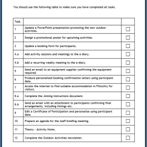 To-do list for N5 Administration and IT Assignment Practice Pack 1, showing integrated assignment-style tasks.