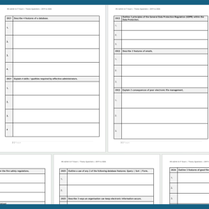 National 5 Administration and IT exam theory questions 2019 to 2026