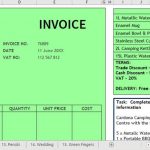 Invoices on Excel